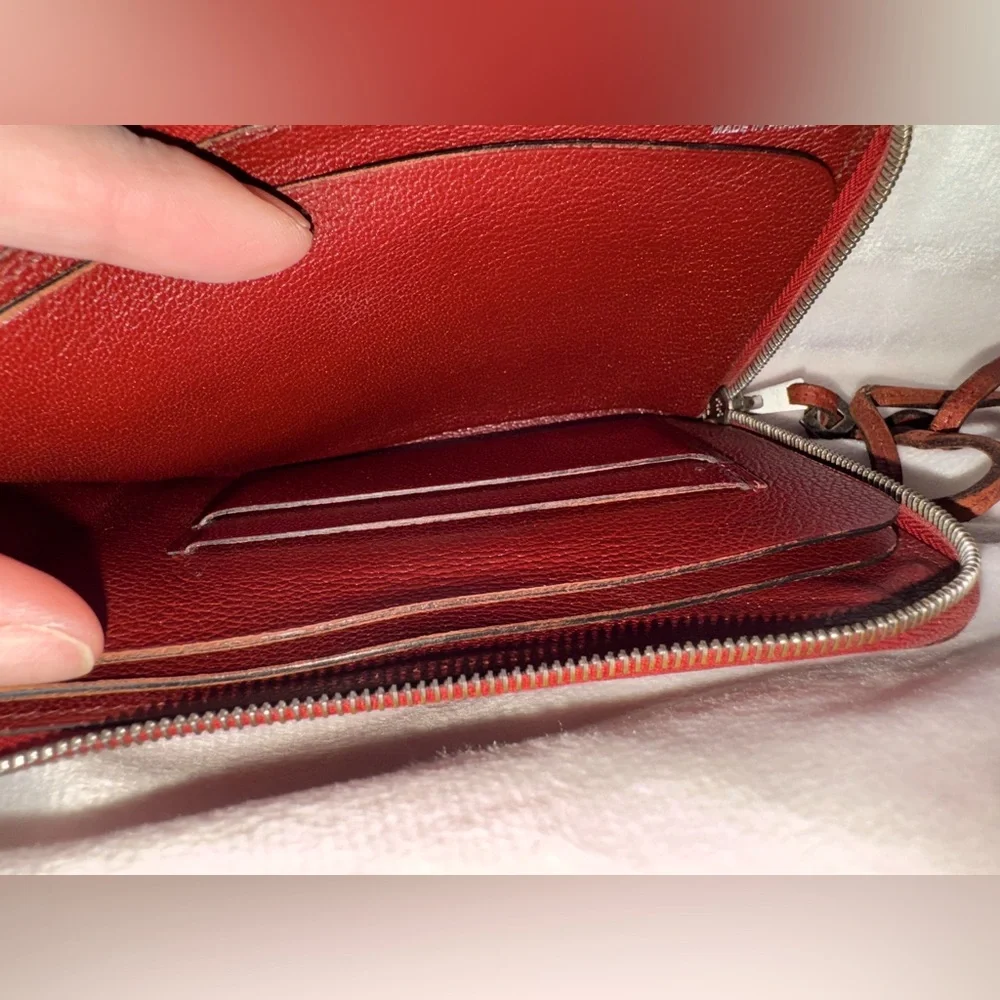 Hermès Zip Clutch Vintage, Rare Find, Excellent Condition-Rouge H- - Picture 10 of 16